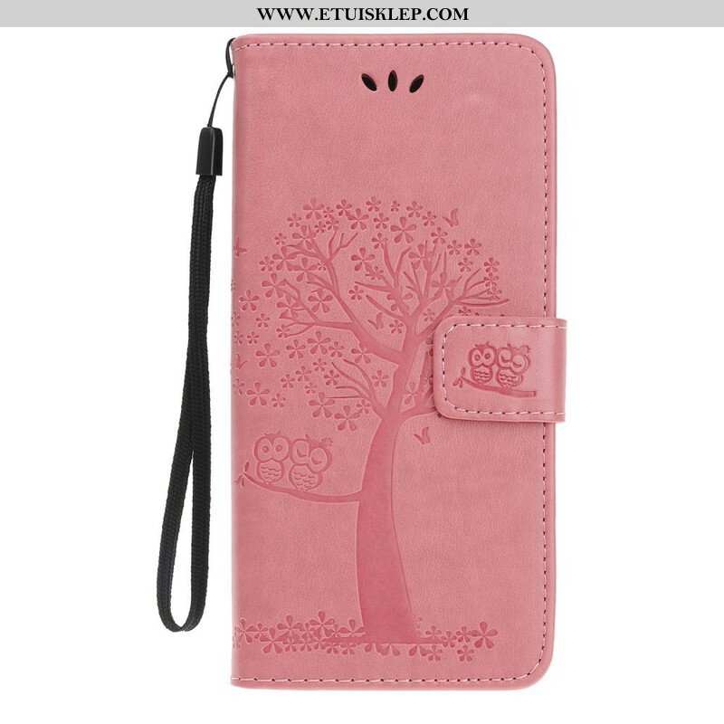 Etui Folio do iPhone 13 Pro z Łańcuch Drzewo Stringów I Sowy